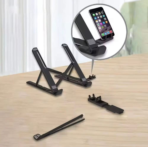 Support Pliable Réglable pour Ordinateur Portable et Smartphone