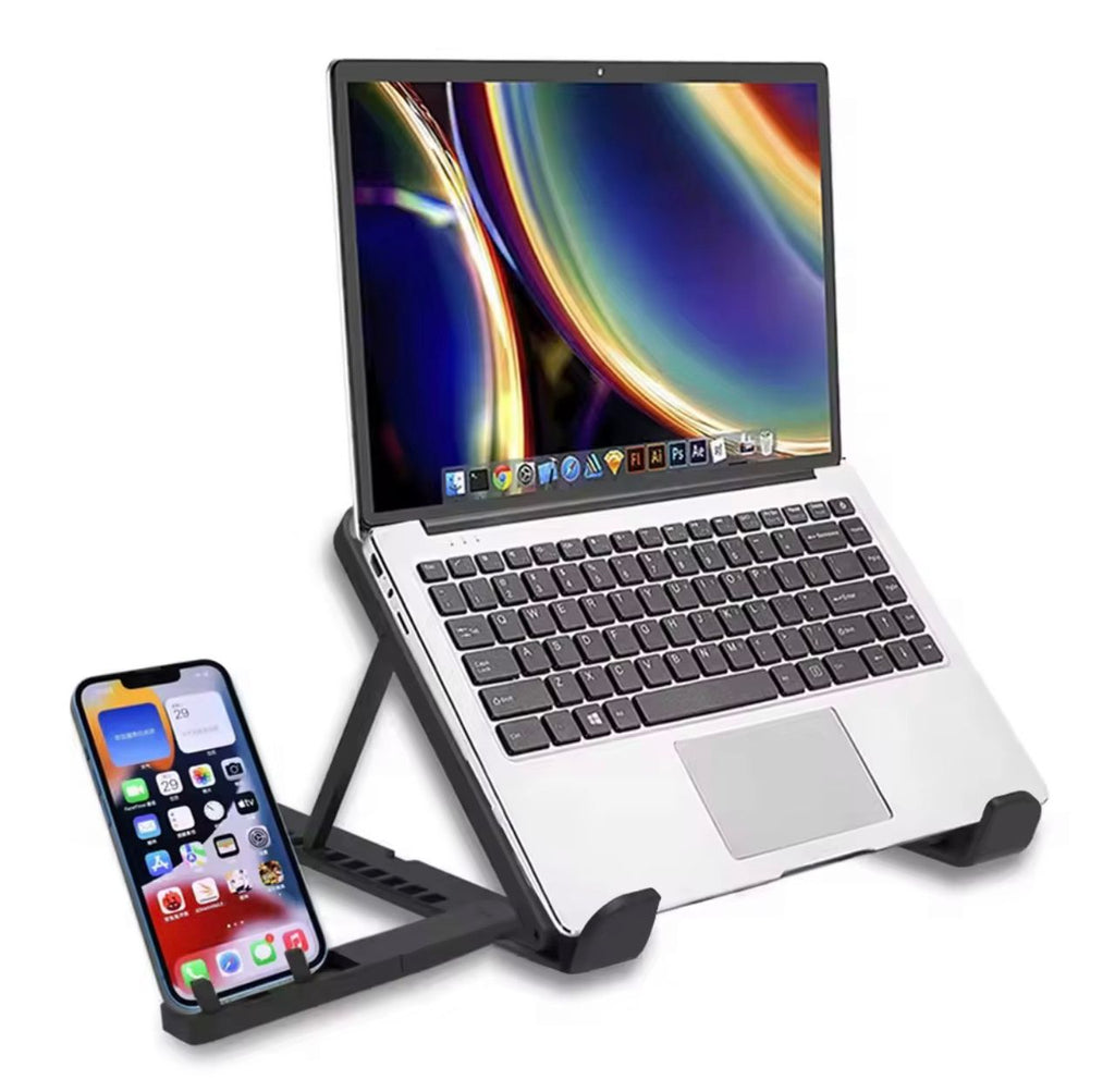 Support Pliable Réglable pour Ordinateur Portable et Smartphone